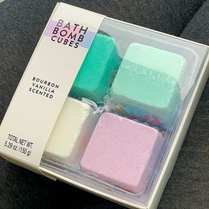 Bourbon Vanilla Scented Bath Bomb Cubes